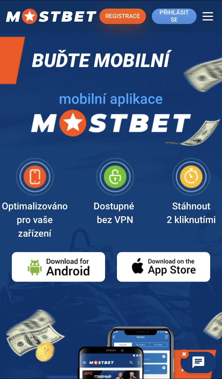 Aplikace sázkové kanceláře Mostbet Česká Republika