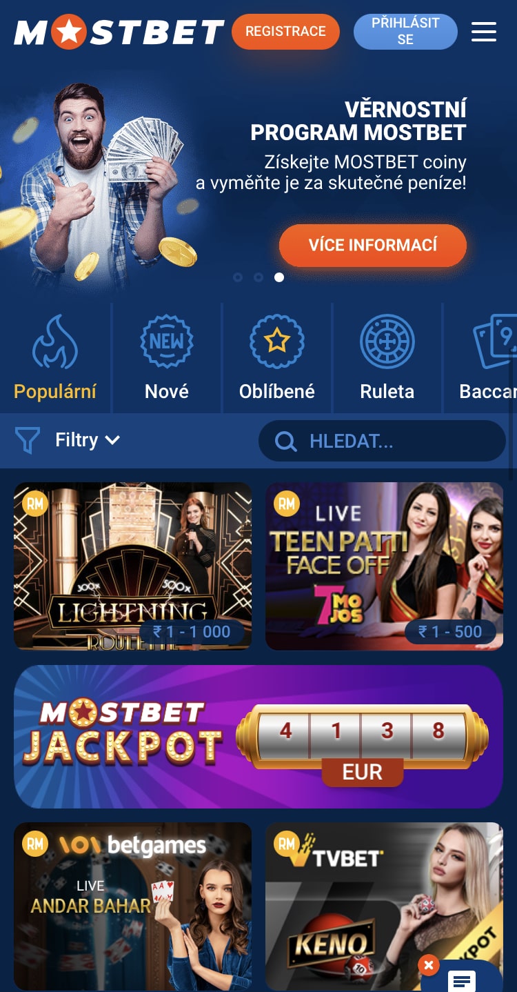 Mostbet live-casino online